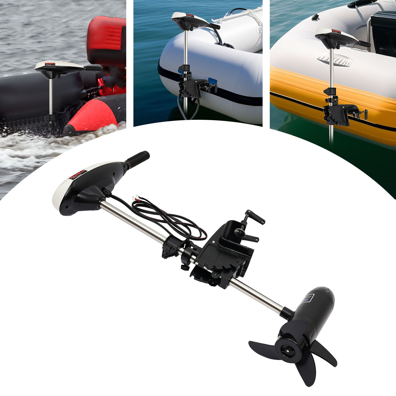 Fishing Kayak Trolling Motor - 12V 65LBS Elektrischer Außenbordmotor Propeller Boot