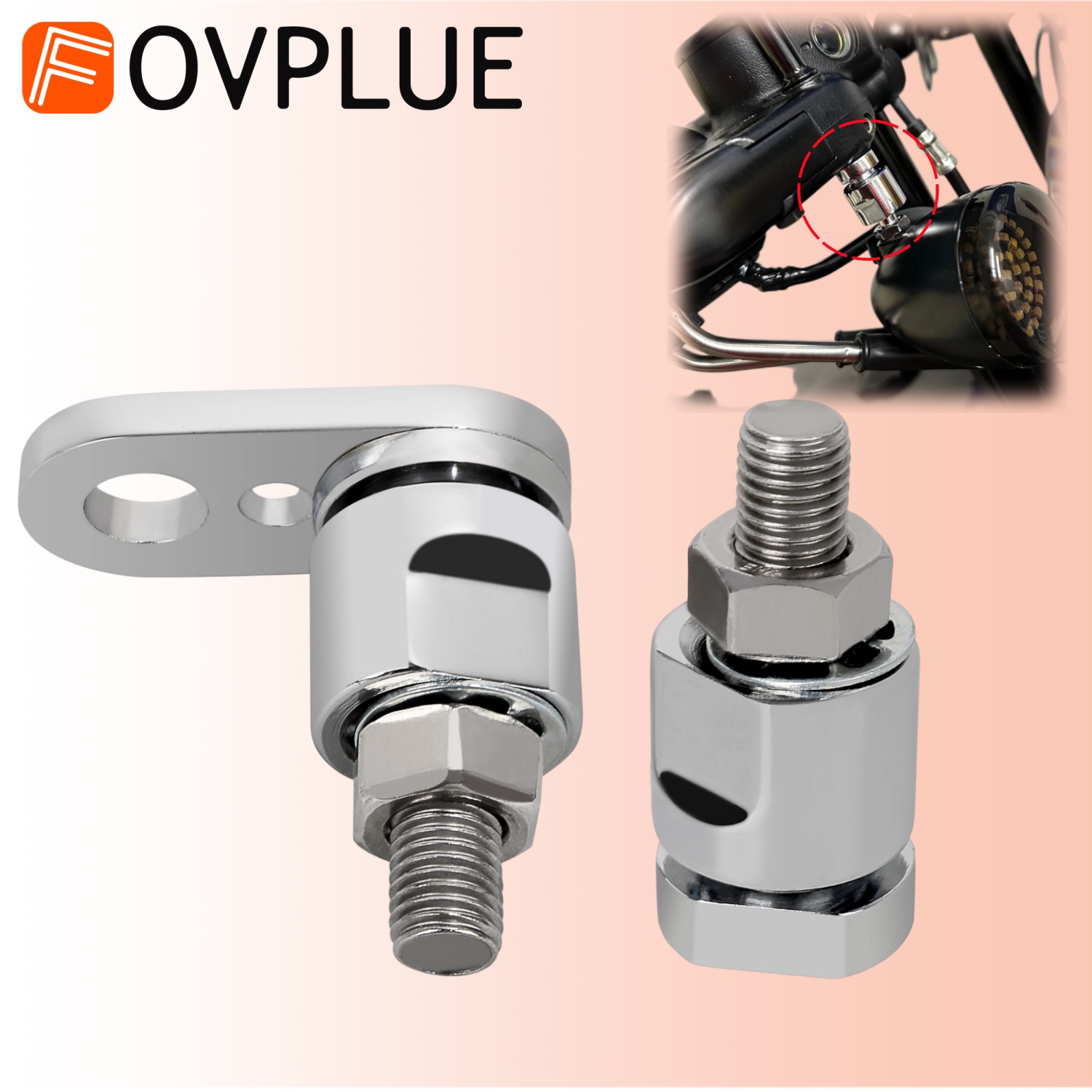 Abu Garcia Reel Revo - Motorradzubehör Chrom-Frontblinker-Schwenkbares Montageset für Harley Softail