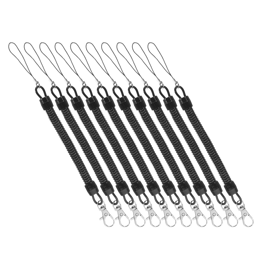Fishing Kayak Paddle Leash - 10 Stück Angel-Lanyards, robuste, einziehbare Spiralführleinen