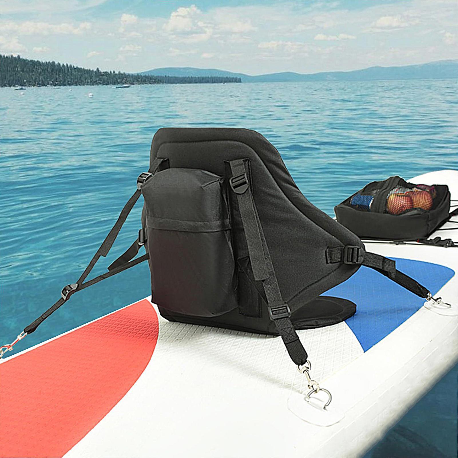 Fishing Kayak Crate - Kajak-Sitzkissen mit Aufbewahrungstasche, gepolstert, verstellbarer Kanu-Sicherheitssitz,