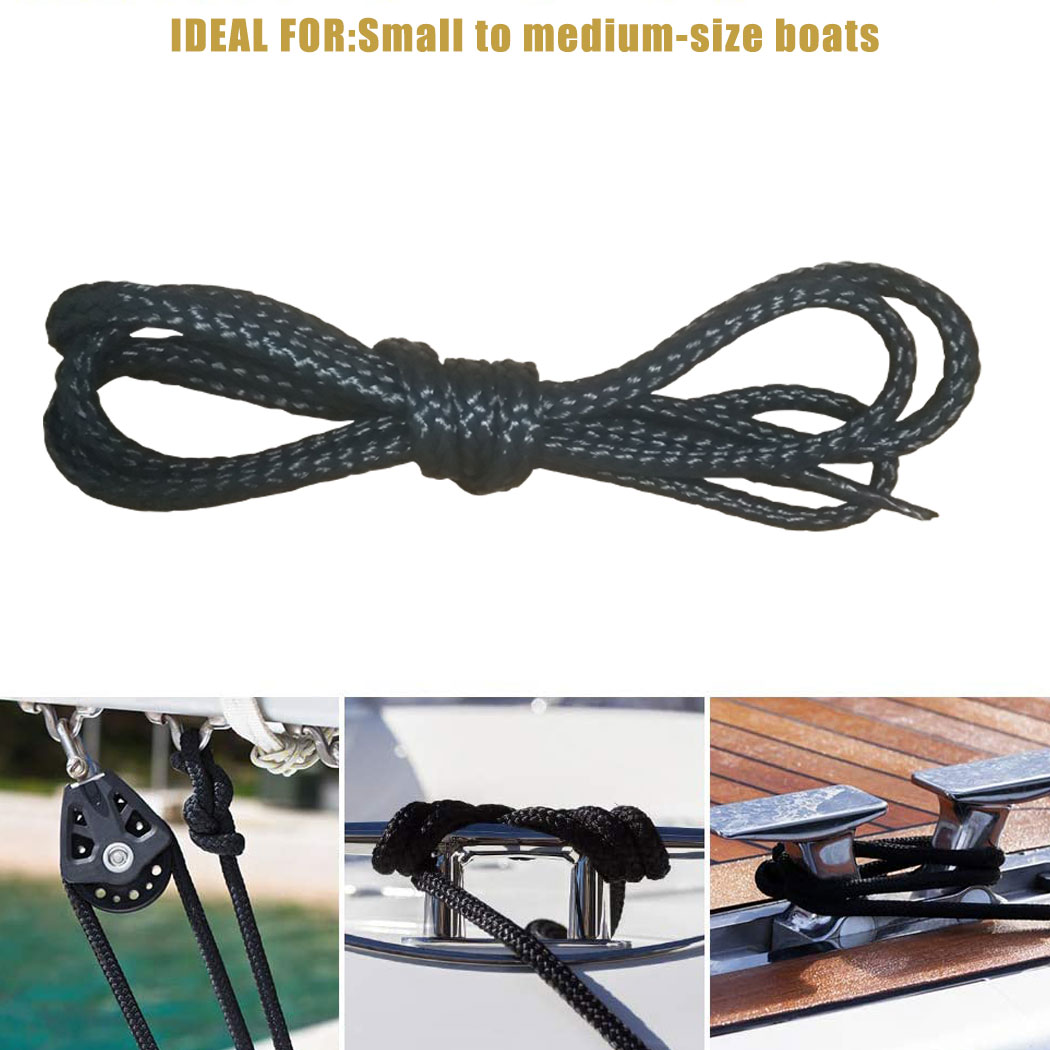 Fishing Kayak Anchor - Nylon Doppel-Geflochtene Mooring Linien Dock Linien